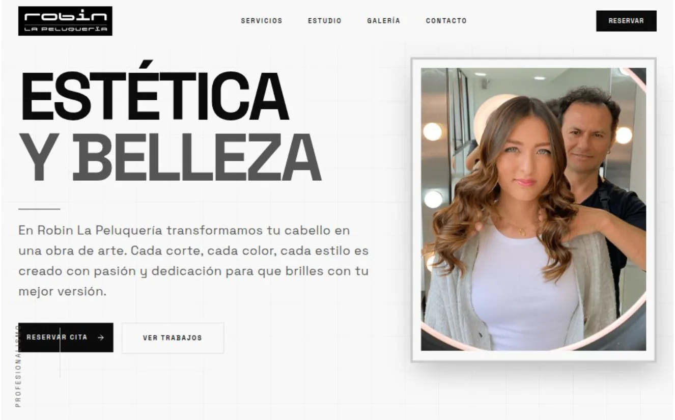 Robin La Peluquería - Proyecto web desarrollado por Maicol Toro